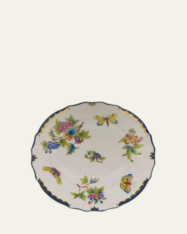 Queen Victoria Blue Dinner Plate